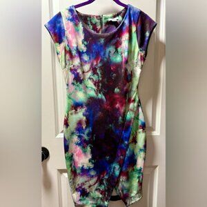 Bar III Purple and Blue Asymmetrical Bodycon Dress